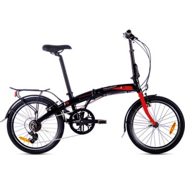 Peugeot F13 Katlanır Bisiklet 7V Siyah/Kırmızı