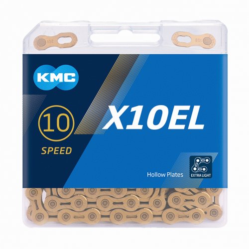 KMC ZİNCİR X10EL Ti- N Gold ALYIN SARISI TITANIUM  NITRITD KAPLAMA 10 SPEED KUTULU 114L BX10ELT14